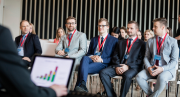 Group of employees at a conference